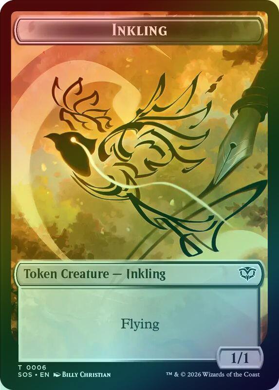 Fractal (004) // Inkling (006) Token (Foil) (TSOS)
