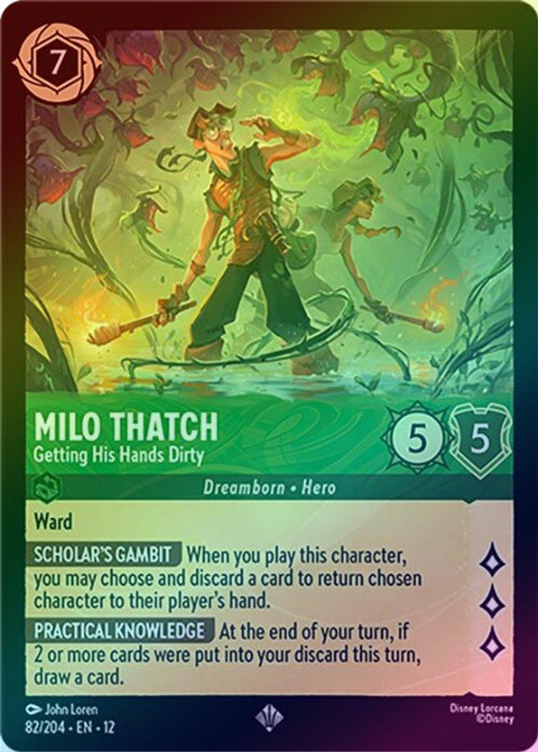 Milo Thatch (Getting His Hands Dirty) - 82/204 - Super Rare (Foil)