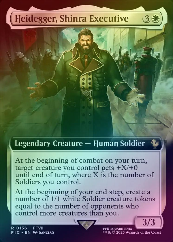 Heidegger, Shinra Executive - Extended Art (Foil) (FIC)