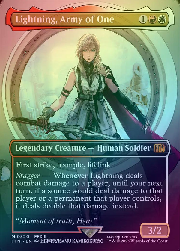 Lightning, Army of One - Borderless Artist Card (Foil) (FIN)