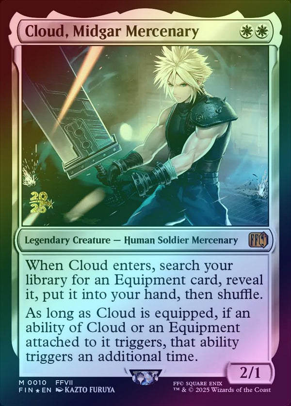 Cloud, Midgar Mercenary - Prerelease Promo (Foil) (PFIN)