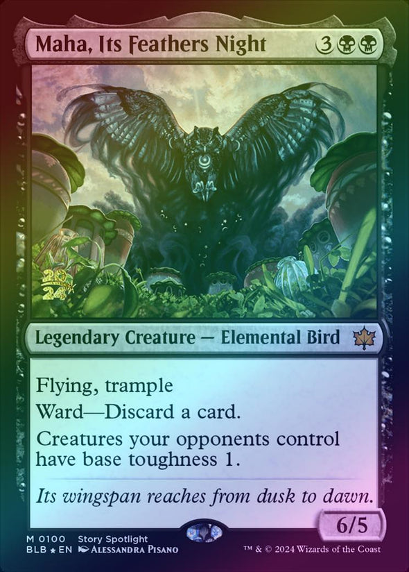 Maha, Its Feathers Night - Prerelease Promo (Foil) (PBLB)