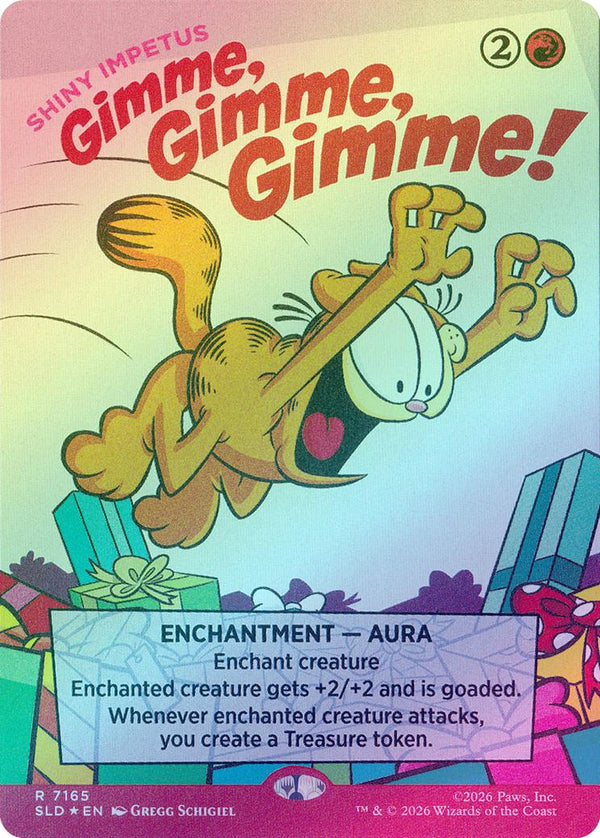 Gimme, Gimme, Gimme! // Shiny Impetus - Garfield: Motivationally Challenged (Foil) (SLD)