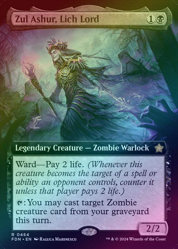 Zul Ashur, Lich Lord - Extended Art (Foil) (FDN)