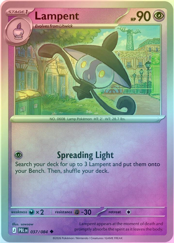 Lampent - 037/084 - Uncommon - Reverse Holo