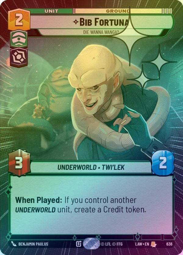 Bib Fortuna - Die Wanna Wanga? (Hyperspace Foil) - 636 - Rare (Foil)