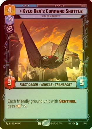 Kylo Ren's Command Shuttle - Icon of Authority (Foil) - 542 - Legendary (Foil)