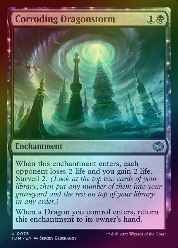 Corroding Dragonstorm (Foil) (TDM)