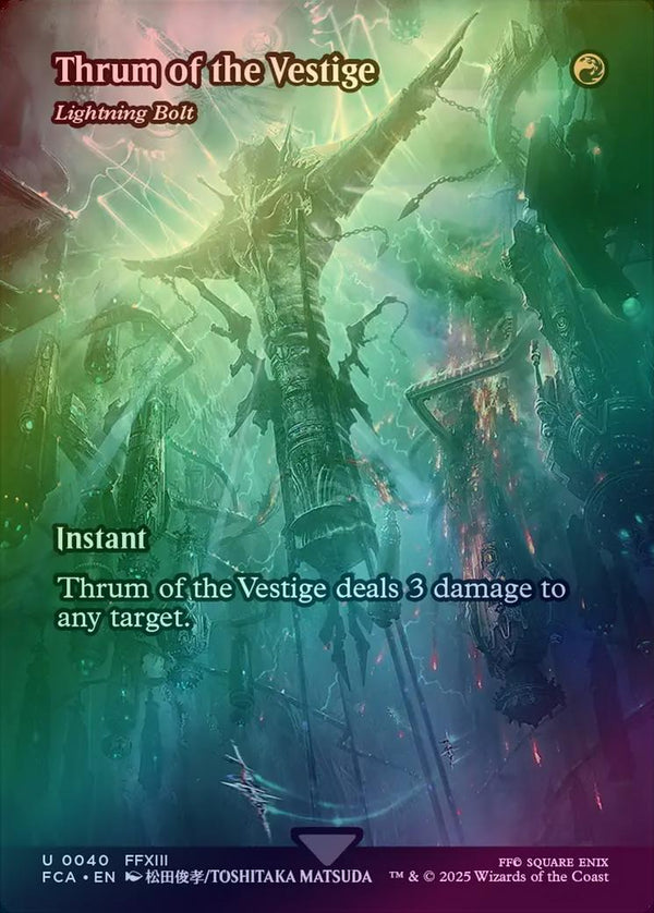 Thrum of the Vestige // Lightning Bolt - Borderless (Foil) (FCA)