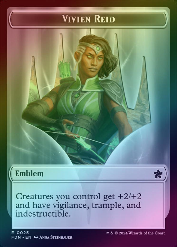 Vivien Reid Emblem // Elf Warrior Token (Foil) (TFDN)