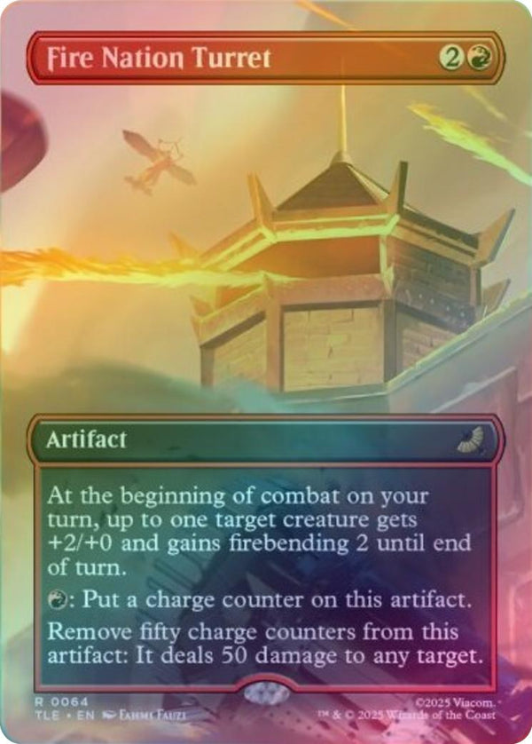 Fire Nation Turret - Borderless Scene (Foil) (TLE)