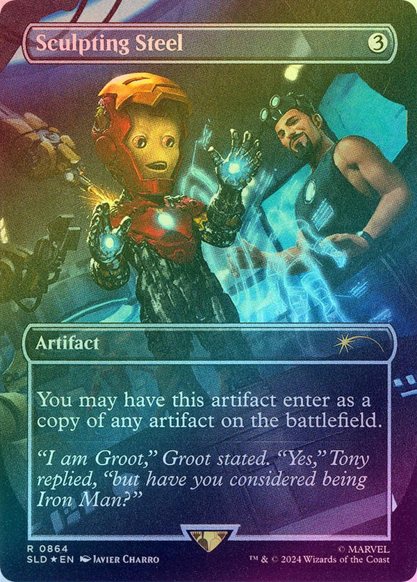 Sculpting Steel - Borderless (Rainbow Foil) (SLD)