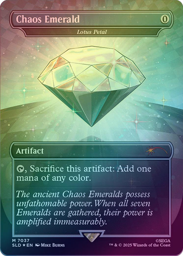 Chaos Emerald // Lotus Petal  (7037) - Sonic The Hedgehog Bonus Card - No Colour - (Foil) (SLD)