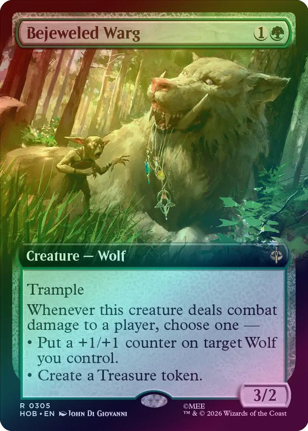 Bejeweled Warg - Extended Art (Foil) (HOB) (Pre-Order)