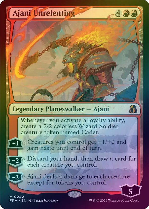 Ajani Unrelenting (Foil) (FRA) (Pre-Order)