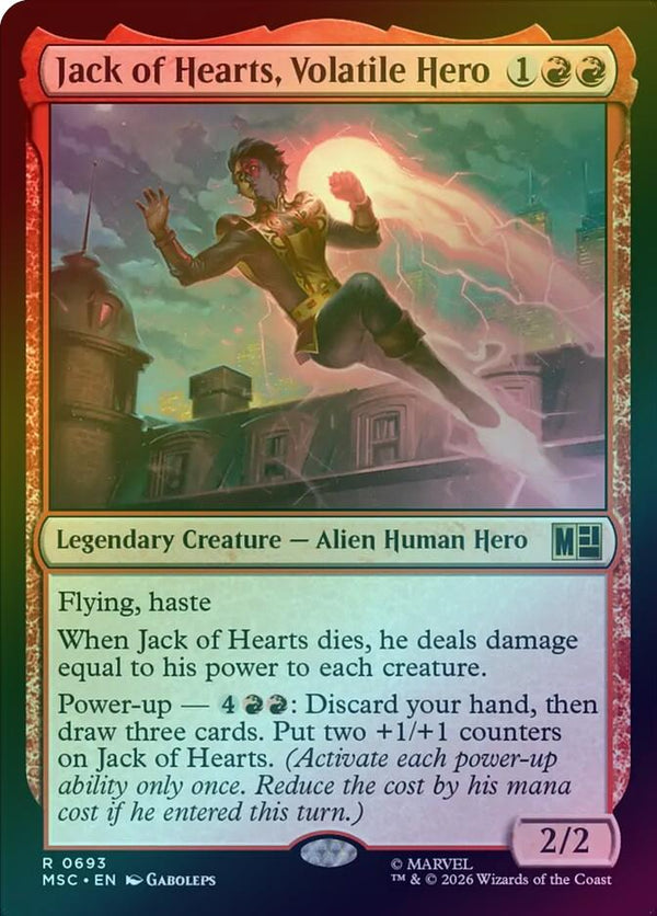 Jack of Hearts, Volatile Hero (Foil) (MSC)