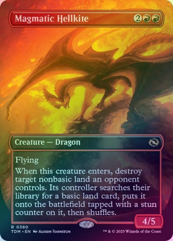 Magmatic Hellkite - Reversible Borderless (Foil) (TDM)