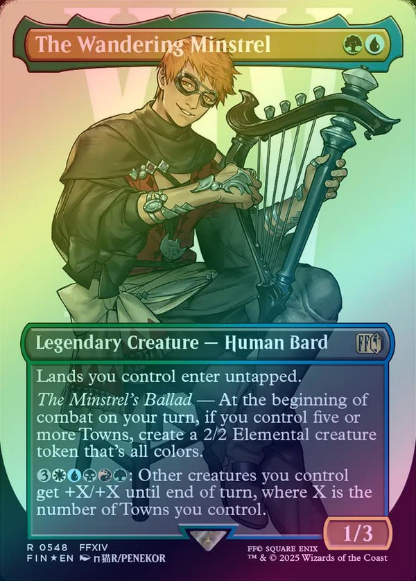 The Wandering Minstrel - Borderless (Surge Foil) (FIN)