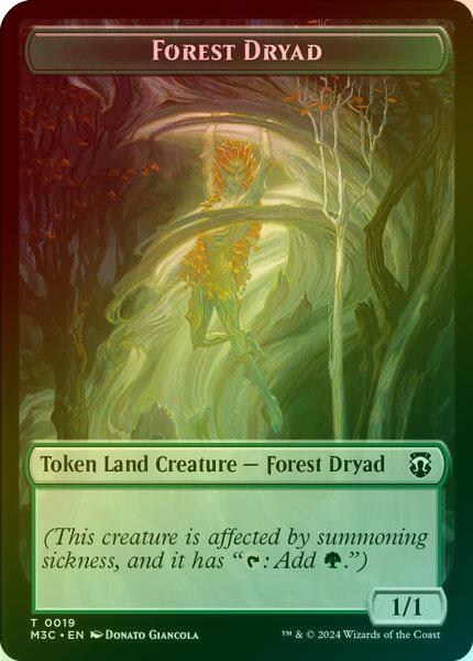 Forest Dryad // Emblem - Vivien Reid Token (Ripple Foil) (TM3C)