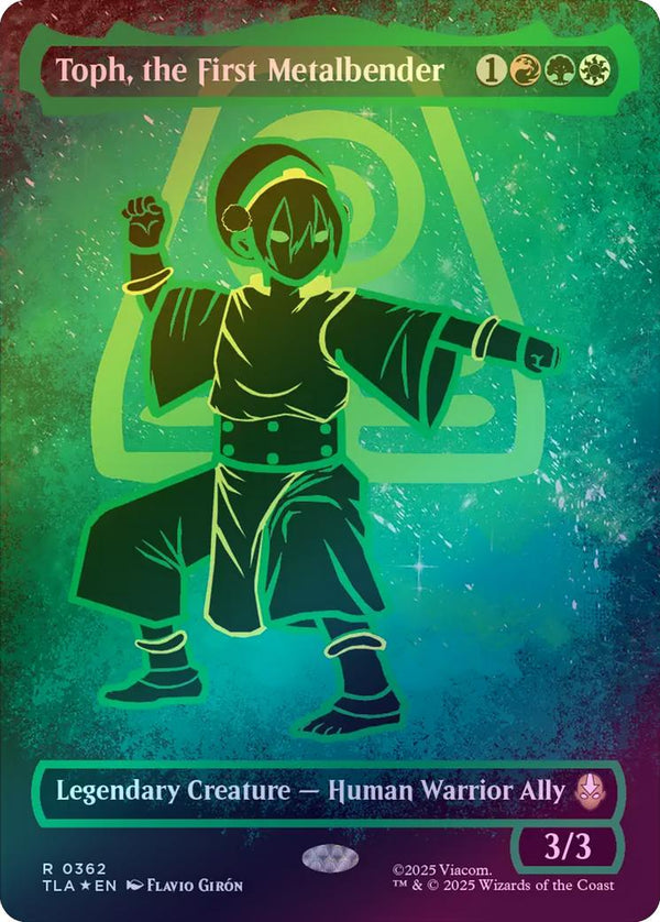 Toph, the First Metalbender - Borderless Battle Pose (Neon Ink) (Foil) (TLA)