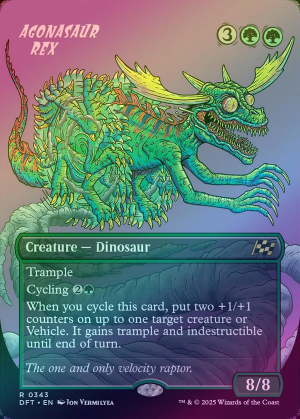 Agonasaur Rex - Borderless Rude Rider (Foil) (DFT)