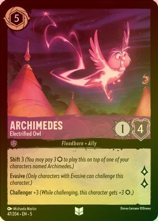 Archimedes (Electrified Owl) - 47/204 - Uncommon (Foil)