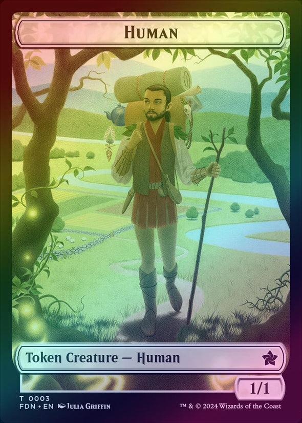 Knight // Human Token (Foil) (TFDN)