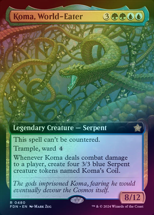 Koma, World-Eater - Extended Art (Foil) (FDN)