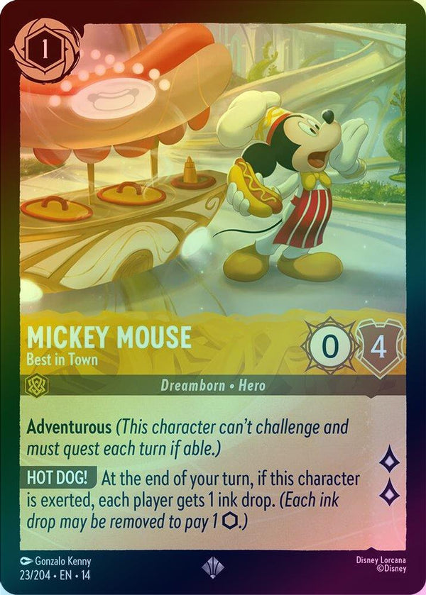 Mickey Mouse (Best in Town) - 23/204 - Super Rare (Foil)