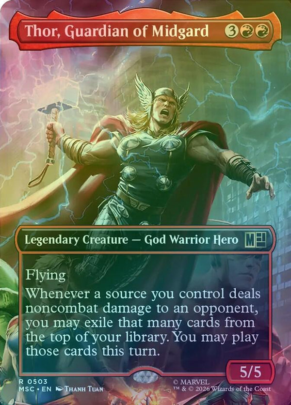 Thor, Guardian of Midgard - Borderless Scene: Heroes United (Foil) (MSC)