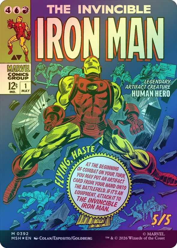 Tony Stark // The Invincible Iron Man - Borderless Classic Comic (Foil) (MSH) (Pre-Order)