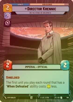 Director Krennic - On the Verge of Greatness (Hyperspace) - 766 - Uncommon (Foil)