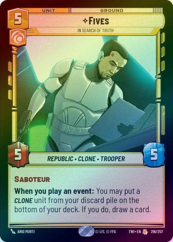 Fives - In Search of Truth - 216/257 - Rare (Foil)