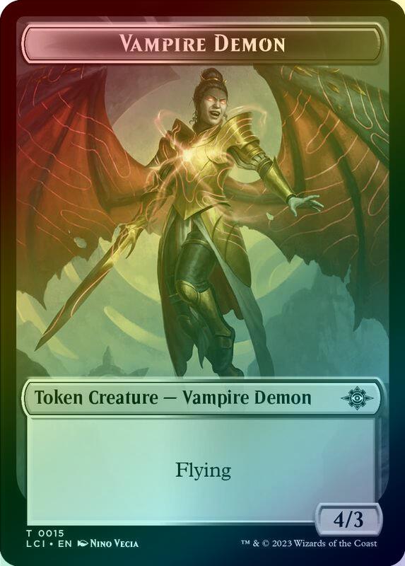 Treasure (002) // Vampire Demon Token (Foil) (TREX)