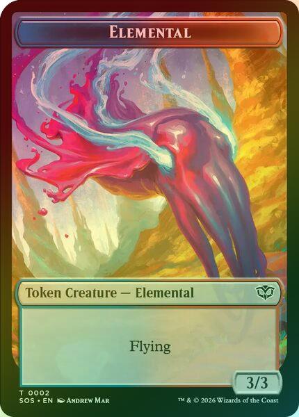 Elemental (002) // Treasure Token (Foil) (TSOS)