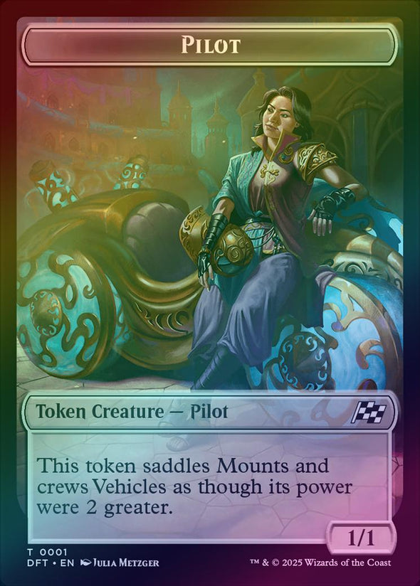Treasure // Pilot Token (Foil) (TDFT)