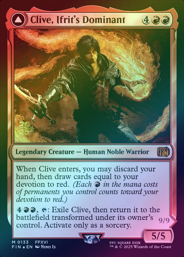 Clive, Ifrit's Dominant // Ifrit, Warden of Inferno - Prerelease Promo (Foil) (PFIN)