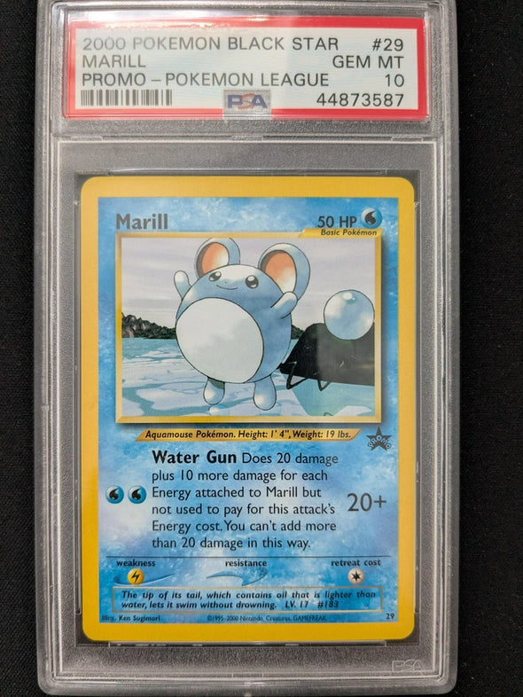 MARILL (29) - POKEMON PROMO BLACK STAR - PROMO-POKEMON LEAGUE - GEM MT 10