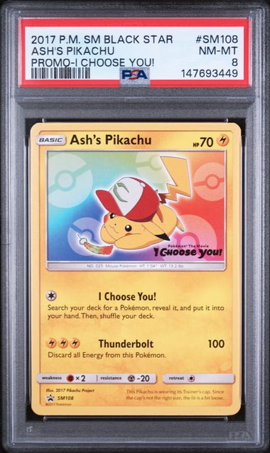 Ash's Pikachu (SM108) - Pokemon the Movie I Choose You! - Promo - NM-MT 8