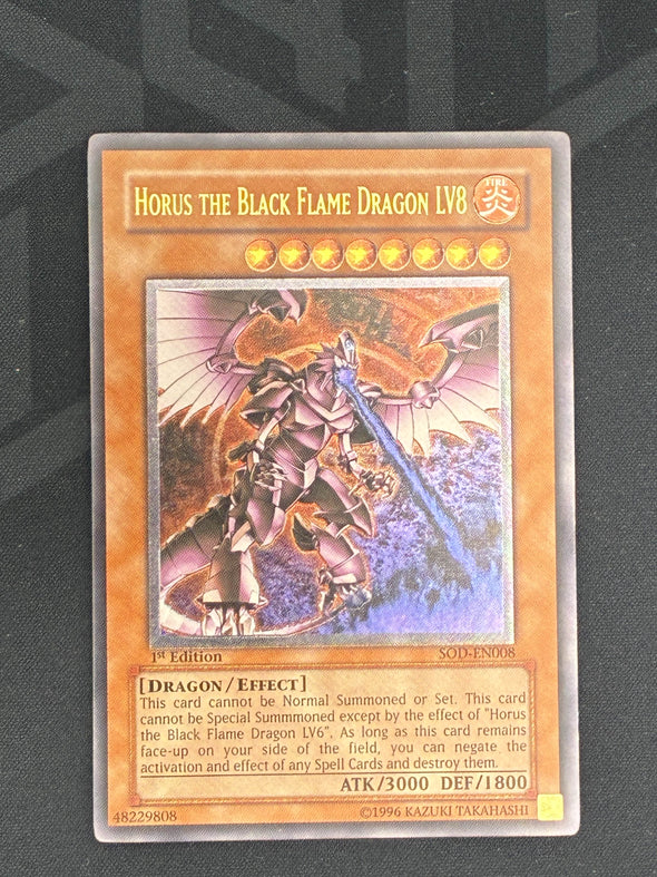 401 Games Canada - Horus The Black Flame Dragon LV8 SOD-EN008 (1st Edition PLD) Ultimate Rare 401 Games Canada - Horus The Black Flame Dragon LV8 SOD-EN008 (1st Edition PLD) Ultimate Rare