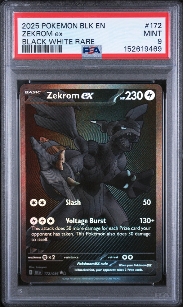ZEKROM ex (172) - POKEMON BLK EN-BLACK BOLT - BLACK WHITE RARE - MINT 9