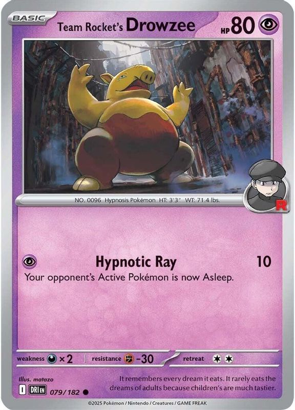 Team Rocket's Drowzee - 079/182 - Common