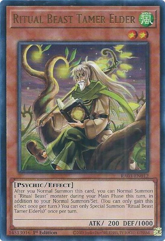 Ritual Beast Tamer Elder (UR) - RA03-EN012 - Ultra Rare - 1st Edition
