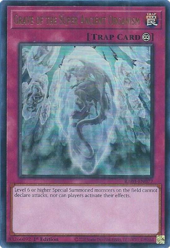 Grave of the Super Ancient Organism (UR) - RA03-EN077 - Ultra Rare - 1st Edition