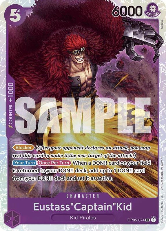 Eustass"Captain"Kid (Reprint) - OP05-074 - Super Rare  (No Pencil Mark)