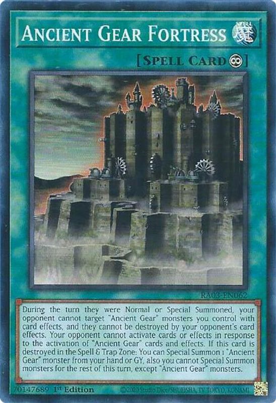 Ancient Gear Fortress - RA03-EN062 - Super Rare - 1st Edition