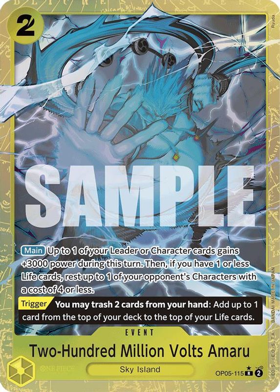 Two-Hundred Million Volts Amaru (PRB01) (Alternate Art) - OP05-115 - Rare