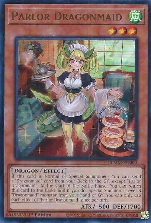 Parlor Dragonmaid - BLMM-EN060 - Ultra Rare - 1st Edition
