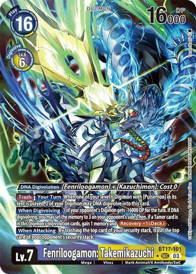 Fenriloogamon: Takemikazuchi (Alternate Art) - BT17-101 - Secret Rare