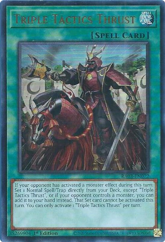 Triple Tactics Thrust (UR) - RA03-EN072 - Ultra Rare - 1st Edition